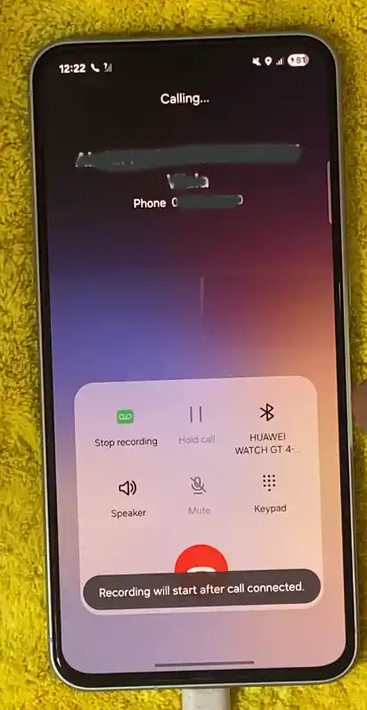 samsung native call recording button is showing in phone dialer after Change samsung csc without root method