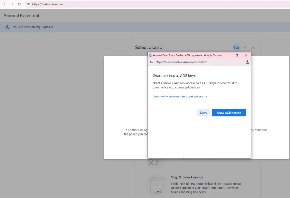 How to Flash Google Pixel Via Browser using official Android Flash Tool interface