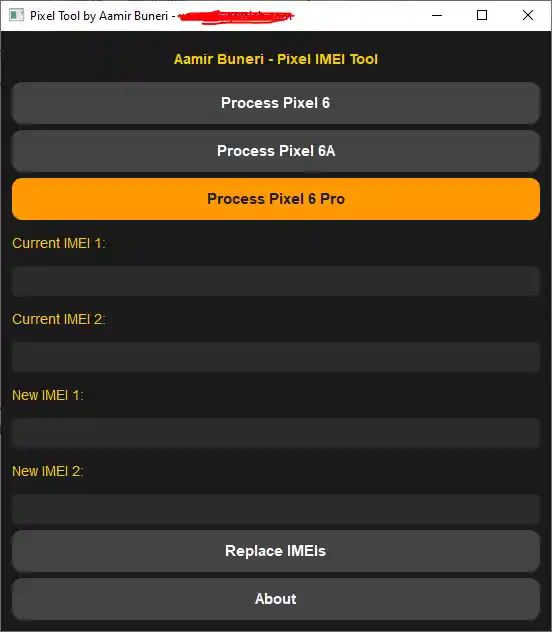 Pixel 6 6a 6 pro CPID tool interface screenshot showing model selection and IMEI input