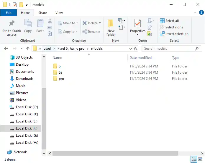 Pixel models list in CPID tool showing supported devices 6 6a 6pro