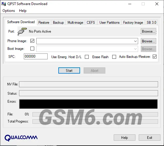 QPST v2.7.497 download flash Qualcomm phones with QFIL tool interface